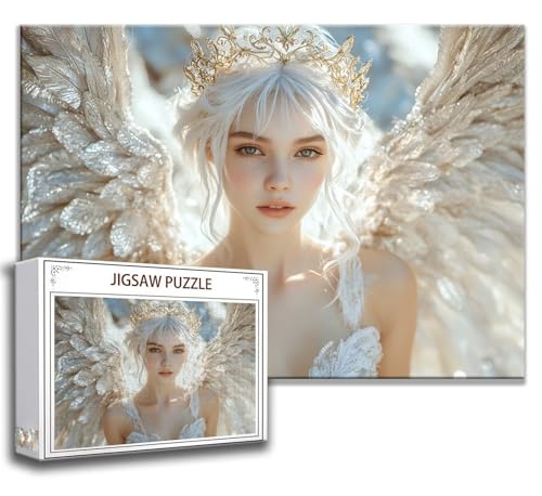 Puzzle 1000 Teile Engel Puzzle Erwachsene Anspruchsvoll, Holzpuzzle Jigsaw Puzzle Schönheit Puzzle Groß 75 x 50 cm Impossible Puzzle für Männer, Puzzles für Erwachsene Frauen, ältere Menschen T-6 von Zhngzoyn