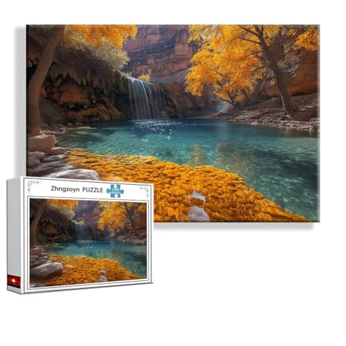 Puzzle 1000 Teile Fallen, Puzzle Erwachsene Anspruchsvoll Jigsaw Landschaft Groß XXL 75x50 cm, Klassische Impossible Jigsaw Art für Frauen Männer, Holzpuzzle für Deko Wohnzimmer, Geschenke Ostern A-7 Puzzle 1000 Teile Fallen, Puzzle Erwachsene Anspruchsvoll Jigsaw Landschaft Groß XXL 75x50 cm, Klassische Impossible Jigsaw Art für Frauen Männer, Holzpuzzle für Deko Wohnzimmer, Geschenke Ostern A-7 von Zhngzoyn