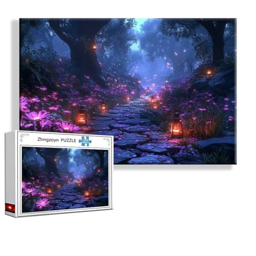 Puzzle 1000 Teile Fantasie, Puzzle Erwachsene Anspruchsvoll Jigsaw Baum Groß XXL 75 x 50 cm, Klassische Impossible Jigsaw art für Frauen Männer, Holzpuzzle für Deko Wohnzimmer, Geschenke zu Ostern A-3 von Zhngzoyn