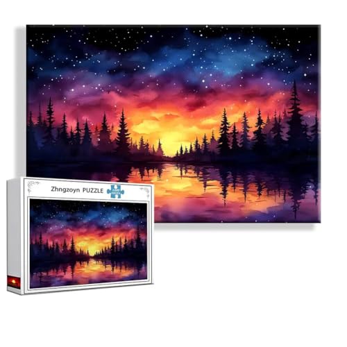Puzzle 1000 Teile Fantasie, Puzzle Erwachsene Anspruchsvoll Jigsaw Baum Groß XXL 75 x 50 cm, Klassische Impossible Jigsaw art für Frauen Männer, Holzpuzzle für Deko Wohnzimmer, Geschenke zu Ostern P-8 Puzzle 1000 Teile Fantasie, Puzzle Erwachsene Anspruchsvoll Jigsaw Baum Groß XXL 75 x 50 cm, Klassische Impossible Jigsaw art für Frauen Männer, Holzpuzzle für Deko Wohnzimmer, Geschenke zu Ostern P-8 von Zhngzoyn