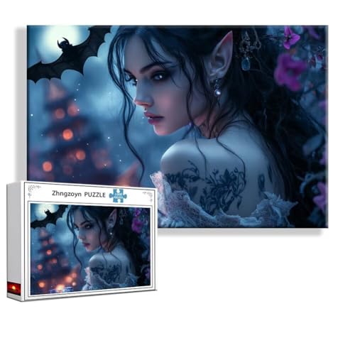 Puzzle 1000 Teile Frau, Puzzle Erwachsene Anspruchsvoll Jigsaw Schönheit Groß XXL 75x50 cm, Klassische Impossible Jigsaw Art für Frauen Männer, Holzpuzzle für Deko Wohnzimmer, Geschenke zu Ostern H-6 von Zhngzoyn