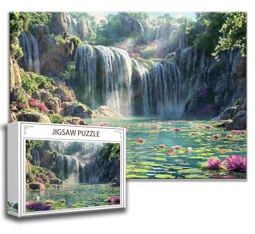 Puzzle 1000 Teile Frühling Puzzle Erwachsene Anspruchsvoll, Holzpuzzle Jigsaw Puzzle Fallen Puzzle Groß 75 x 50 cm Impossible Puzzle für Männer, Puzzles für Erwachsene Frauen, ältere Menschen P-2 von Zhngzoyn