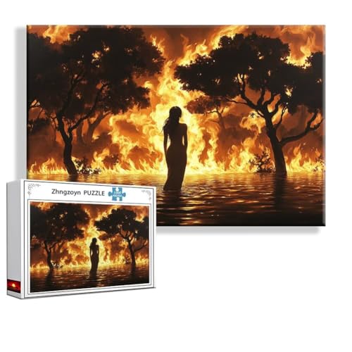 Puzzle 1000 Teile Landschaft, Puzzle Erwachsene Anspruchsvoll Jigsaw Frau Groß XXL 75x50 cm, Klassische Impossible Jigsaw art für Frauen Männer, Holzpuzzle für Deko Wohnzimmer, Geschenke zu Ostern U-9 von Zhngzoyn