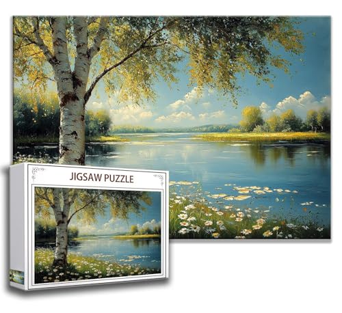 Puzzle 1000 Teile Landschaft Puzzle Erwachsene Anspruchsvoll, Holzpuzzle Jigsaw Puzzle Baum Puzzle Groß 75 x 50 cm Impossible Puzzle für Männer, Puzzles für Erwachsene Frauen, ältere Menschen E-7 von Zhngzoyn