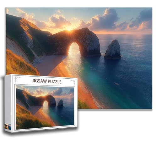 Puzzle 1000 Teile Landschaft Puzzle Erwachsene Anspruchsvoll, Holzpuzzle Jigsaw Puzzle Sonnenuntergang Puzzle Groß 75 x 50 cm Impossible Puzzle für Männer, Klassische Puzzles für Erwachsene Frauen C-1 von Zhngzoyn