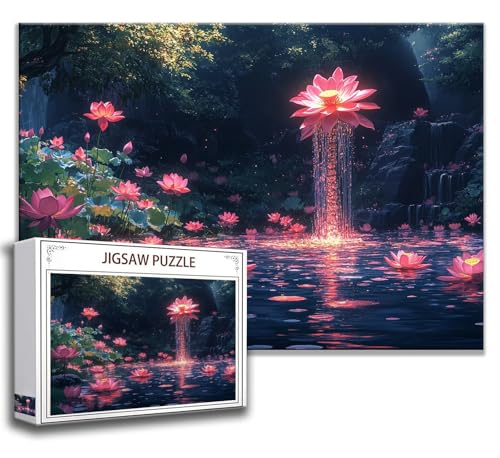 Puzzle 1000 Teile Lotus Puzzle Erwachsene Anspruchsvoll, Holzpuzzle Jigsaw Puzzle Blume Puzzle Groß 75x50 cm Impossible Puzzle für Männer, Klassische Puzzles für Erwachsene Frauen, ältere Menschen I-4 Puzzle 1000 Teile Lotus Puzzle Erwachsene Anspruchsvoll, Holzpuzzle Jigsaw Puzzle Blume Puzzle Groß 75x50 cm Impossible Puzzle für Männer, Klassische Puzzles für Erwachsene Frauen, ältere Menschen I-4 von Zhngzoyn