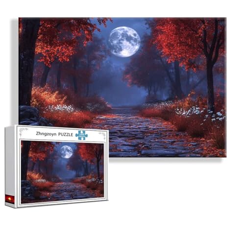 Puzzle 1000 Teile Mond, Puzzle Erwachsene Anspruchsvoll Jigsaw Baum Groß XXL 75 x 50 cm, Klassische Impossible Jigsaw Art für Frauen Männer, Holzpuzzle für Deko Wohnzimmer, Geschenke zu Ostern O-3 Puzzle 1000 Teile Mond, Puzzle Erwachsene Anspruchsvoll Jigsaw Baum Groß XXL 75 x 50 cm, Klassische Impossible Jigsaw Art für Frauen Männer, Holzpuzzle für Deko Wohnzimmer, Geschenke zu Ostern O-3 von Zhngzoyn