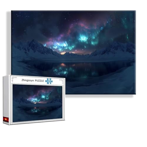 Puzzle 1000 Teile Ozean, Puzzle Erwachsene Anspruchsvoll Jigsaw Landschaft Groß XXL 75x50 cm, Klassische Impossible Jigsaw Art für Frauen Männer, Holzpuzzle für Deko Wohnzimmer, Geschenke Ostern Z-4 von Zhngzoyn