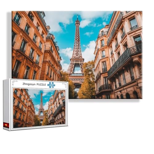 Puzzle 1000 Teile Paris, Puzzle Erwachsene Anspruchsvoll Jigsaw Turm Groß XXL 75 x 50 cm, Klassische Impossible Jigsaw Art für Frauen Männer, Holzpuzzle für Deko Wohnzimmer, Geschenke zu Ostern W-5 Puzzle 1000 Teile Paris, Puzzle Erwachsene Anspruchsvoll Jigsaw Turm Groß XXL 75 x 50 cm, Klassische Impossible Jigsaw Art für Frauen Männer, Holzpuzzle für Deko Wohnzimmer, Geschenke zu Ostern W-5 von Zhngzoyn
