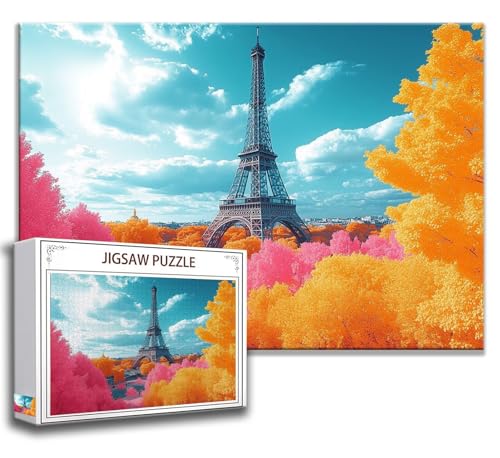 Puzzle 1000 Teile Paris Puzzle Erwachsene Anspruchsvoll, Holzpuzzle Jigsaw Puzzle Landschaft Puzzle Groß XXL 75 x 50 cm Impossible Puzzle für Männer, Klassische Puzzles für Erwachsene Frauen D-2 von Zhngzoyn