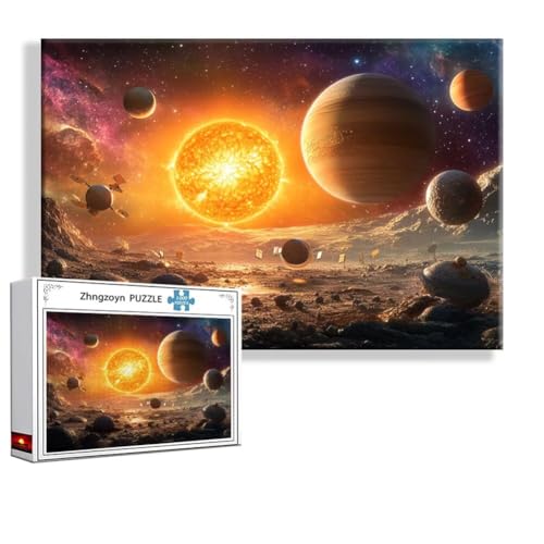 Puzzle 1000 Teile Raum, Puzzle Erwachsene Anspruchsvoll Jigsaw Planet Groß XXL 75 x 50 cm, Klassische Impossible Jigsaw Art für Frauen Männer, Holzpuzzle für Deko Wohnzimmer, Geschenke zu Ostern G-5 Puzzle 1000 Teile Raum, Puzzle Erwachsene Anspruchsvoll Jigsaw Planet Groß XXL 75 x 50 cm, Klassische Impossible Jigsaw Art für Frauen Männer, Holzpuzzle für Deko Wohnzimmer, Geschenke zu Ostern G-5 von Zhngzoyn