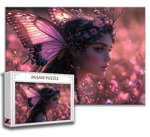 Puzzle 1000 Teile Schmetterling Puzzle Erwachsene Anspruchsvoll, Holzpuzzle Jigsaw Puzzle Frau Puzzle Groß XXL 75 x 50 cm Impossible Puzzle für Männer, Klassische Puzzles für Erwachsene Frauen L-0 von Zhngzoyn