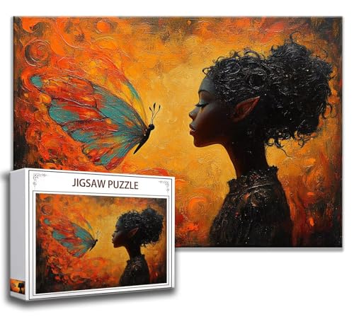 Puzzle 1000 Teile Schmetterling Puzzle Erwachsene Anspruchsvoll, Holzpuzzle Jigsaw Puzzle Schönheit Puzzle Groß 75 x 50 cm Impossible Puzzle für Männer, Klassische Puzzles für Erwachsene Frauen M-6 von Zhngzoyn
