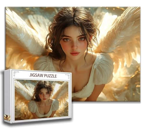 Puzzle 1000 Teile Schönheit Puzzle Erwachsene Anspruchsvoll, Holzpuzzle Jigsaw Puzzle Engel Puzzle Groß 75 x 50 cm Impossible Puzzle für Männer, Puzzles für Erwachsene Frauen, ältere Menschen T-8 von Zhngzoyn