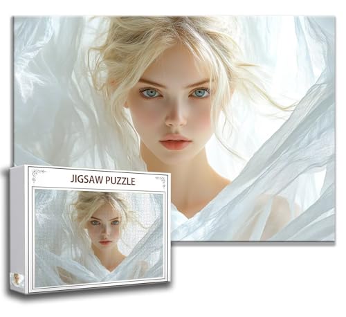 Puzzle 1000 Teile Schönheit Puzzle Erwachsene Anspruchsvoll, Holzpuzzle Jigsaw Puzzle Frau Puzzle Groß 75 x 50 cm Impossible Puzzle für Männer, Puzzles für Erwachsene Frauen, ältere Menschen U-1 von Zhngzoyn