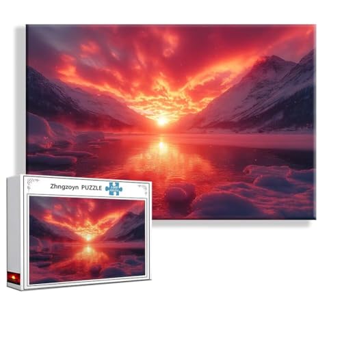 Puzzle 1000 Teile Sonnenuntergang, Puzzle Erwachsene Anspruchsvoll Jigsaw Landschaft Groß XXL 75x50 cm, Klassische Impossible Jigsaw art für Frauen Männer, Holzpuzzle für Deko Wohnzimmer Geschenke K-6 Puzzle 1000 Teile Sonnenuntergang, Puzzle Erwachsene Anspruchsvoll Jigsaw Landschaft Groß XXL 75x50 cm, Klassische Impossible Jigsaw art für Frauen Männer, Holzpuzzle für Deko Wohnzimmer Geschenke K-6 von Zhngzoyn