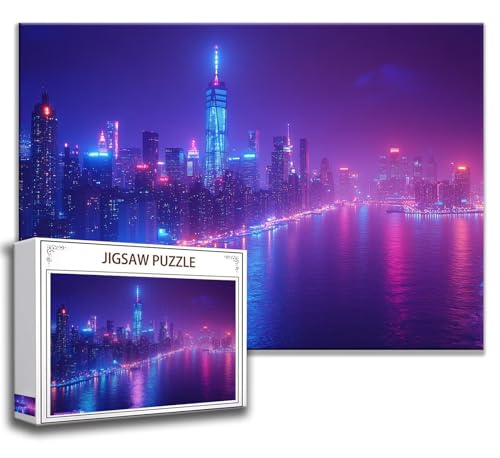 Puzzle 1000 Teile Stadt Puzzle Erwachsene Anspruchsvoll, Holzpuzzle Jigsaw Puzzle Landschaft Puzzle Groß XXL 75 x 50 cm Impossible Puzzle für Männer, Klassische Puzzles für Erwachsene Frauen M-6 von Zhngzoyn