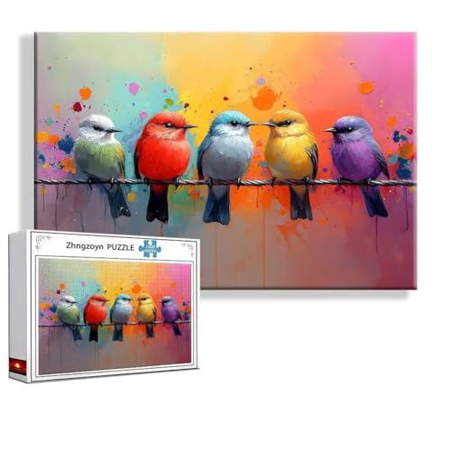 Puzzle 1000 Teile Vogel, Puzzle Erwachsene Anspruchsvoll Jigsaw Tier Groß XXL 75 x 50 cm, Klassische Impossible Jigsaw Art für Frauen Männer, Holzpuzzle für Deko Wohnzimmer, Geschenke zu Ostern H-0 Puzzle 1000 Teile Vogel, Puzzle Erwachsene Anspruchsvoll Jigsaw Tier Groß XXL 75 x 50 cm, Klassische Impossible Jigsaw Art für Frauen Männer, Holzpuzzle für Deko Wohnzimmer, Geschenke zu Ostern H-0 von Zhngzoyn
