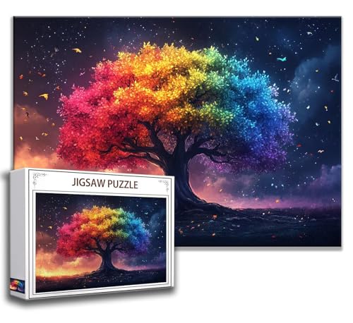Zhngzoyun Holzpuzzle 1500 Teile Baum des Lebens Puzzle Erwachsene Anspruchsvoll, Klassisches Jigsaw Puzzle für Männer und Frauen, 87 x 57 cm, 1 Set, 1500 Stück, für alle Altersgruppen von Zhngzoyn