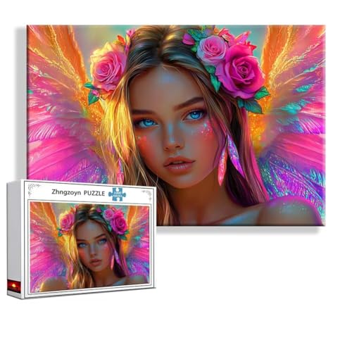 Puzzle 1500 Teile Frau, Puzzle Erwachsene Anspruchsvoll Jigsaw Blume Groß XXL 87 x 57 cm, Klassische Impossible Jigsaw Art für Frauen Männer, Holzpuzzle für Deko Wohnzimmer, Geschenke zu Ostern C-9 von Zhngzoyn