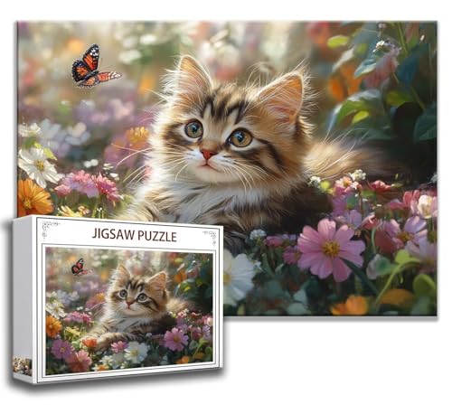 Puzzle 1500 Teile Katze Puzzle Erwachsene Anspruchsvoll, Holzpuzzle Jigsaw Puzzle Schmetterling Puzzle Groß XXL 87 x 57 cm Impossible Puzzle für Männer, Klassische Puzzles für Erwachsene Frauen C-6 Puzzle 1500 Teile Katze Puzzle Erwachsene Anspruchsvoll, Holzpuzzle Jigsaw Puzzle Schmetterling Puzzle Groß XXL 87 x 57 cm Impossible Puzzle für Männer, Klassische Puzzles für Erwachsene Frauen C-6 von Zhngzoyn