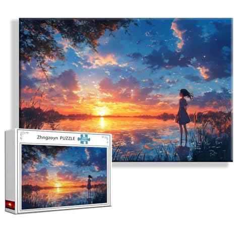 Puzzle 1500 Teile Landschaft, Puzzle Erwachsene Anspruchsvoll Jigsaw Frau Groß XXL 87x57 cm, Klassische Impossible Jigsaw art für Frauen Männer, Holzpuzzle für Deko Wohnzimmer, Geschenke zu Ostern P-6 von Zhngzoyn