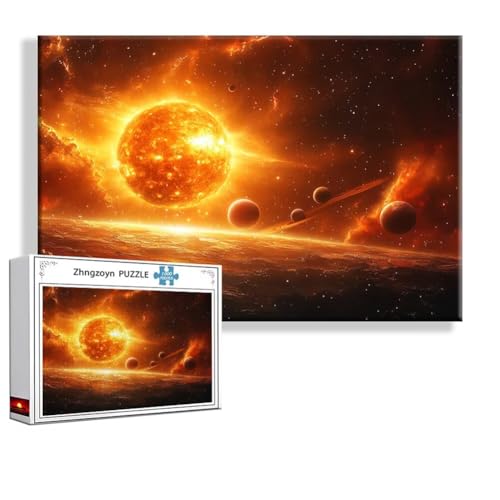 Puzzle 1500 Teile Raum, Puzzle Erwachsene Anspruchsvoll Jigsaw Planet Groß XXL 87 x 57 cm, Klassische Impossible Jigsaw Art für Frauen Männer, Holzpuzzle für Deko Wohnzimmer, Geschenke zu Ostern T-5 von Zhngzoyn