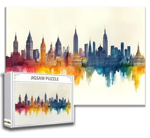 Puzzle 2000 Teile Architektur Puzzle Erwachsene Anspruchsvoll, Holzpuzzle Jigsaw Puzzle Landschaft Puzzle Groß 100 x 70 cm Impossible Puzzle für Männer, Klassische Puzzles für Erwachsene Frauen E-4 von Zhngzoyn
