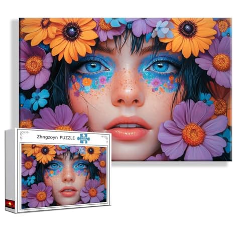 Puzzle 2000 Teile Blume, Puzzle Erwachsene Anspruchsvoll Jigsaw Frau Groß XXL 100 x 70 cm, Klassische Impossible Jigsaw Art für Frauen Männer, Holzpuzzle für Deko Wohnzimmer, Geschenke zu Ostern H-3 Puzzle 2000 Teile Blume, Puzzle Erwachsene Anspruchsvoll Jigsaw Frau Groß XXL 100 x 70 cm, Klassische Impossible Jigsaw Art für Frauen Männer, Holzpuzzle für Deko Wohnzimmer, Geschenke zu Ostern H-3 von Zhngzoyn