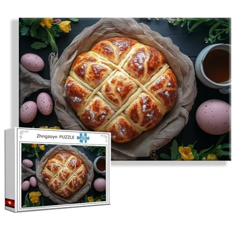 Puzzle 2000 Teile Brot, Puzzle Erwachsene Anspruchsvoll Jigsaw Ei Groß XXL 100 x 70 cm, Klassische Impossible Jigsaw Art für Frauen Männer, Holzpuzzle für Deko Wohnzimmer, Geschenke zu Ostern Z-4 Puzzle 2000 Teile Brot, Puzzle Erwachsene Anspruchsvoll Jigsaw Ei Groß XXL 100 x 70 cm, Klassische Impossible Jigsaw Art für Frauen Männer, Holzpuzzle für Deko Wohnzimmer, Geschenke zu Ostern Z-4 von Zhngzoyn