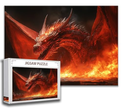 Puzzle 2000 Teile Drachen Puzzle Erwachsene Anspruchsvoll, Holzpuzzle Jigsaw Puzzle Mythologische Kreaturen Puzzle Groß 100 x 70 cm Impossible Puzzle für Männer, Puzzles für Erwachsene Frauen I-7 von Zhngzoyn