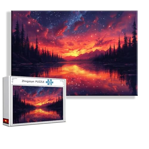 Puzzle 2000 Teile Fantasie, Puzzle Erwachsene Anspruchsvoll Jigsaw Landschaft Groß XXL 100x70 cm, Klassische Impossible Jigsaw Art für Frauen Männer, Holzpuzzle für Deko Wohnzimmer Geschenke P-7 von Zhngzoyn