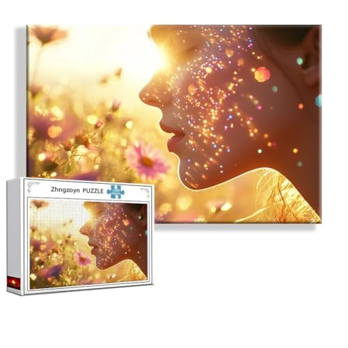 Puzzle 2000 Teile Frau, Puzzle Erwachsene Anspruchsvoll Jigsaw Blume Groß XXL 100 x 70 cm, Klassische Impossible Jigsaw Art für Frauen Männer, Holzpuzzle für Deko Wohnzimmer, Geschenke zu Ostern J-9 Puzzle 2000 Teile Frau, Puzzle Erwachsene Anspruchsvoll Jigsaw Blume Groß XXL 100 x 70 cm, Klassische Impossible Jigsaw Art für Frauen Männer, Holzpuzzle für Deko Wohnzimmer, Geschenke zu Ostern J-9 von Zhngzoyn