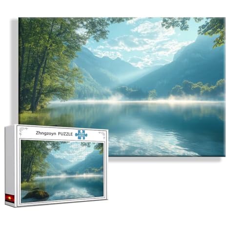 Puzzle 2000 Teile Frühling, Puzzle Erwachsene Anspruchsvoll Jigsaw Landschaft Groß XXL 100x70 cm, Klassische Impossible Jigsaw Art für Frauen Männer, Holzpuzzle für Deko Wohnzimmer Geschenke B-0 von Zhngzoyn