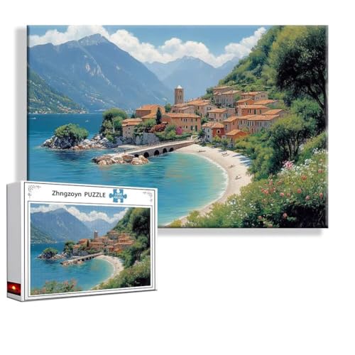 Puzzle 2000 Teile Frühling, Puzzle Erwachsene Anspruchsvoll Jigsaw Landschaft Groß XXL 100x70 cm, Klassische Impossible Jigsaw Art für Frauen Männer, Holzpuzzle für Deko Wohnzimmer Geschenke E-6 von Zhngzoyn