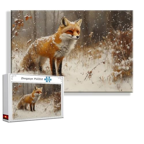 Puzzle 2000 Teile Fuchs, Puzzle Erwachsene Anspruchsvoll Jigsaw Tier Groß XXL 100 x 70 cm, Klassische Impossible Jigsaw Art für Frauen Männer, Holzpuzzle für Deko Wohnzimmer, Geschenke zu Ostern I-0 von Zhngzoyn