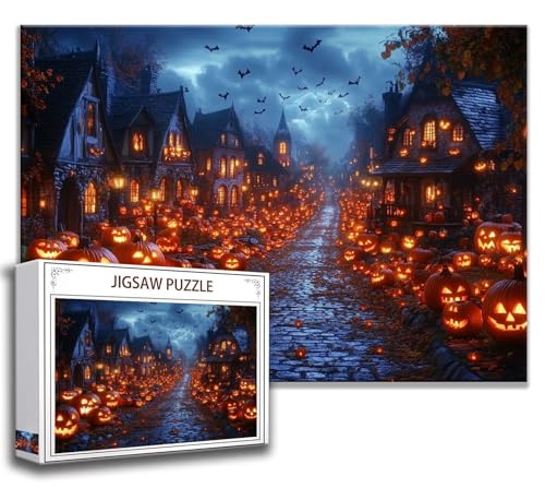 Puzzle 2000 Teile Halloween Puzzle Erwachsene Anspruchsvoll, Holzpuzzle Jigsaw Puzzle Kürbis Puzzle Groß XXL 100 x 70 cm Impossible Puzzle für Männer, Klassische Puzzles für Erwachsene Frauen R-8 von Zhngzoyn