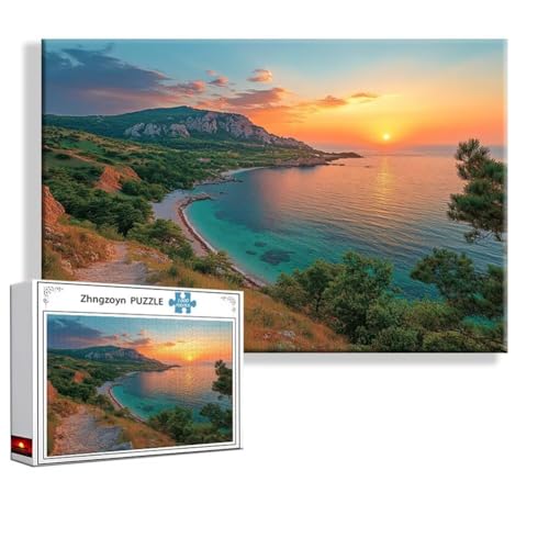 Puzzle 2000 Teile Landschaft, Puzzle Erwachsene Anspruchsvoll Jigsaw Sonnenuntergang Groß XXL 100 x 70 cm, Klassische Impossible Jigsaw Art für Frauen Männer, Holzpuzzle für Deko Wohnzimmer Q-4 von Zhngzoyn