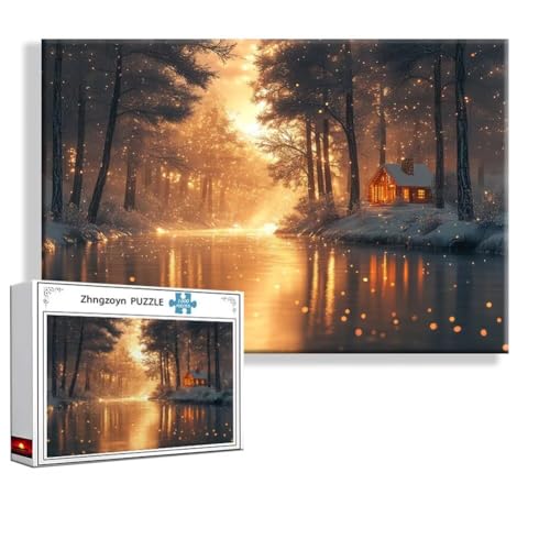 Puzzle 2000 Teile Landschaft, Puzzle Erwachsene Anspruchsvoll Jigsaw Winter Groß XXL 100x70 cm, Klassische Impossible Jigsaw art für Frauen Männer, Holzpuzzle für Deko Wohnzimmer, Geschenke Ostern D-2 von Zhngzoyn