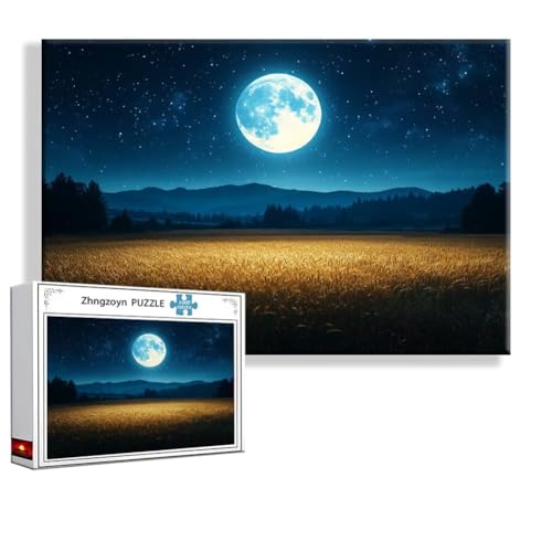 Puzzle 2000 Teile Mond, Puzzle Erwachsene Anspruchsvoll Jigsaw Weizen Groß XXL 100 x 70 cm, Klassische Impossible Jigsaw Art für Frauen Männer, Holzpuzzle für Deko Wohnzimmer, Geschenke zu Ostern U-4 Puzzle 2000 Teile Mond, Puzzle Erwachsene Anspruchsvoll Jigsaw Weizen Groß XXL 100 x 70 cm, Klassische Impossible Jigsaw Art für Frauen Männer, Holzpuzzle für Deko Wohnzimmer, Geschenke zu Ostern U-4 von Zhngzoyn
