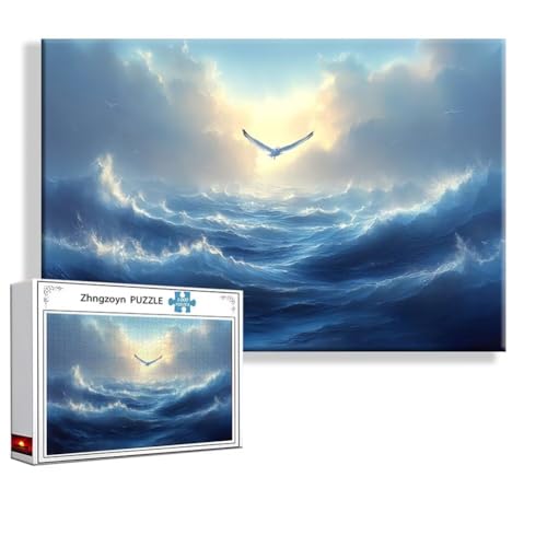 Puzzle 2000 Teile Ozean, Puzzle Erwachsene Anspruchsvoll Jigsaw Möwe Groß XXL 100 x 70 cm, Klassische Impossible Jigsaw Art für Frauen Männer, Holzpuzzle für Deko Wohnzimmer, Geschenke zu Ostern S-6 von Zhngzoyn