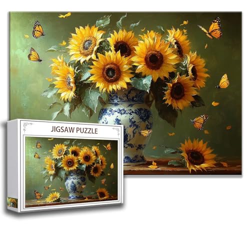 Puzzle 2000 Teile Sonnenblume Puzzle Erwachsene Anspruchsvoll, Holzpuzzle Jigsaw Puzzle Blume Puzzle Groß XXL 100 x 70 cm Impossible Puzzle für Männer, Klassische Puzzles für Erwachsene Frauen J-0 Puzzle 2000 Teile Sonnenblume Puzzle Erwachsene Anspruchsvoll, Holzpuzzle Jigsaw Puzzle Blume Puzzle Groß XXL 100 x 70 cm Impossible Puzzle für Männer, Klassische Puzzles für Erwachsene Frauen J-0 von Zhngzoyn