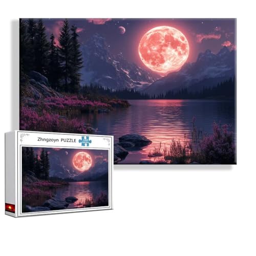 Puzzle 2000 Teile Sonnenuntergang, Puzzle Erwachsene Anspruchsvoll Jigsaw Landschaft Groß XXL 100 x 70 cm, Klassische Impossible Jigsaw Art für Frauen Männer, Holzpuzzle für Deko Wohnzimmer H-1 von Zhngzoyn