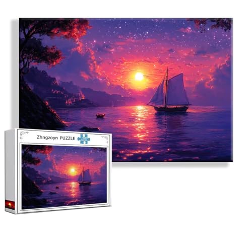 Puzzle 2000 Teile Sonnenuntergang, Puzzle Erwachsene Anspruchsvoll Jigsaw Landschaft Groß XXL 100 x 70 cm, Klassische Impossible Jigsaw Art für Frauen Männer, Holzpuzzle für Deko Wohnzimmer H-9 Puzzle 2000 Teile Sonnenuntergang, Puzzle Erwachsene Anspruchsvoll Jigsaw Landschaft Groß XXL 100 x 70 cm, Klassische Impossible Jigsaw Art für Frauen Männer, Holzpuzzle für Deko Wohnzimmer H-9 von Zhngzoyn