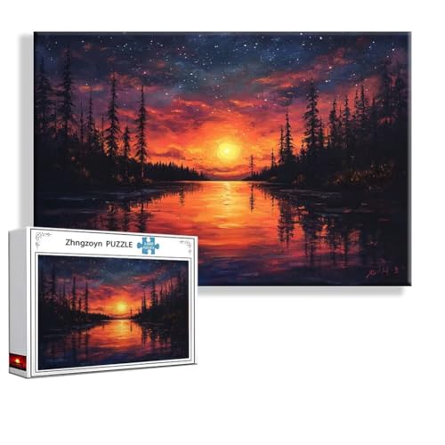 Puzzle 2000 Teile Sonnenuntergang, Puzzle Erwachsene Anspruchsvoll Jigsaw Landschaft Groß XXL 100 x 70 cm, Klassische Impossible Jigsaw Art für Frauen Männer, Holzpuzzle für Deko Wohnzimmer N-7 Puzzle 2000 Teile Sonnenuntergang, Puzzle Erwachsene Anspruchsvoll Jigsaw Landschaft Groß XXL 100 x 70 cm, Klassische Impossible Jigsaw Art für Frauen Männer, Holzpuzzle für Deko Wohnzimmer N-7 von Zhngzoyn