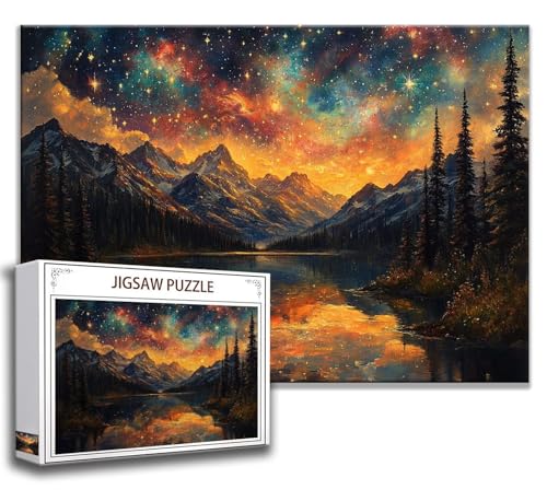Puzzle 2000 Teile Sternenhimmel Puzzle Erwachsene Anspruchsvoll, Holzpuzzle Jigsaw Puzzle Landschaft Puzzle Groß 100 x 70 cm Impossible Puzzle für Männer, Klassische Puzzles für Erwachsene Frauen B-3 von Zhngzoyn