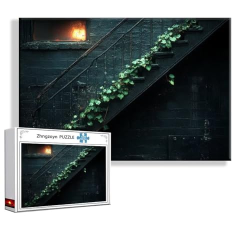 Puzzle 2000 Teile Treppe, Puzzle Erwachsene Anspruchsvoll Jigsaw Blatt Groß XXL 100 x 70 cm, Klassische Impossible Jigsaw art für Frauen Männer, Holzpuzzle für Deko Wohnzimmer, Geschenke zu Ostern F-4 Puzzle 2000 Teile Treppe, Puzzle Erwachsene Anspruchsvoll Jigsaw Blatt Groß XXL 100 x 70 cm, Klassische Impossible Jigsaw art für Frauen Männer, Holzpuzzle für Deko Wohnzimmer, Geschenke zu Ostern F-4 von Zhngzoyn