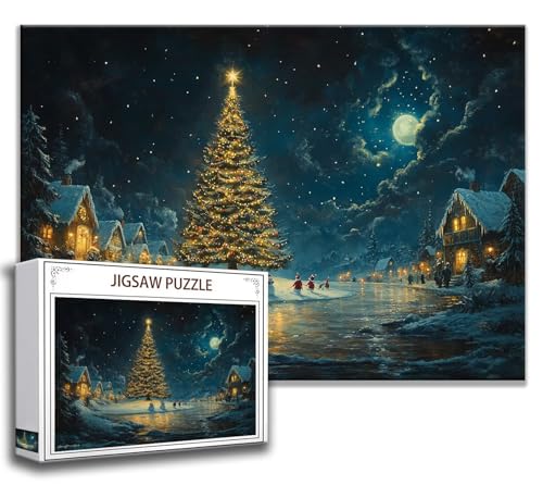 Puzzle 2000 Teile Weihnachtsbaum Puzzle Erwachsene Anspruchsvoll, Holzpuzzle Jigsaw Puzzle Landschaft Puzzle Groß 100 x 70 cm Impossible Puzzle für Männer, Klassische Puzzles für Erwachsene Frauen D-3 von Zhngzoyn