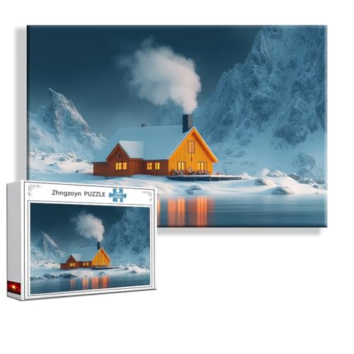 Puzzle 2000 Teile Winter, Puzzle Erwachsene Anspruchsvoll Jigsaw Landschaft Groß XXL 100x70 cm, Klassische Impossible Jigsaw art für Frauen Männer, Holzpuzzle für Deko Wohnzimmer, Geschenke Ostern H-4 Puzzle 2000 Teile Winter, Puzzle Erwachsene Anspruchsvoll Jigsaw Landschaft Groß XXL 100x70 cm, Klassische Impossible Jigsaw art für Frauen Männer, Holzpuzzle für Deko Wohnzimmer, Geschenke Ostern H-4 von Zhngzoyn