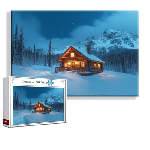Puzzle 2000 Teile Winter, Puzzle Erwachsene Anspruchsvoll Jigsaw Landschaft Groß XXL 100x70 cm, Klassische Impossible Jigsaw art für Frauen Männer, Holzpuzzle für Deko Wohnzimmer, Geschenke Ostern I-0 von Zhngzoyn